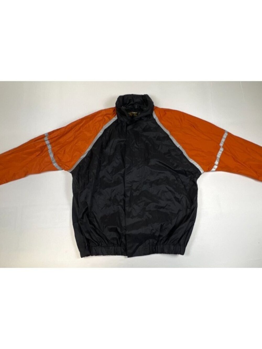 Harley-Davidson Men Small Black Orange Reflective Bar & Shield Rain Jacket